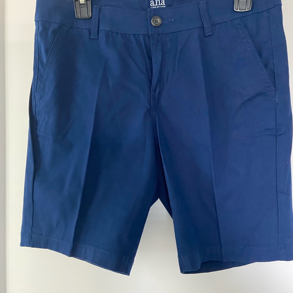 a.n.a Navy Chino Shorts 9” Inseam